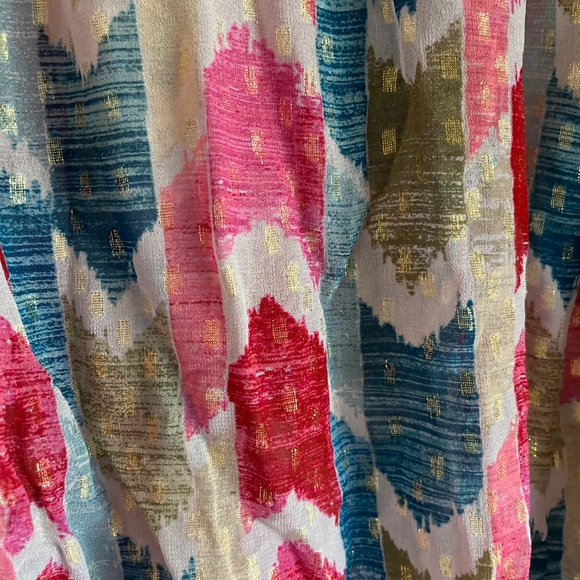 Oliphant multi color metallic boho blouse S-M - Picture 4 of 12